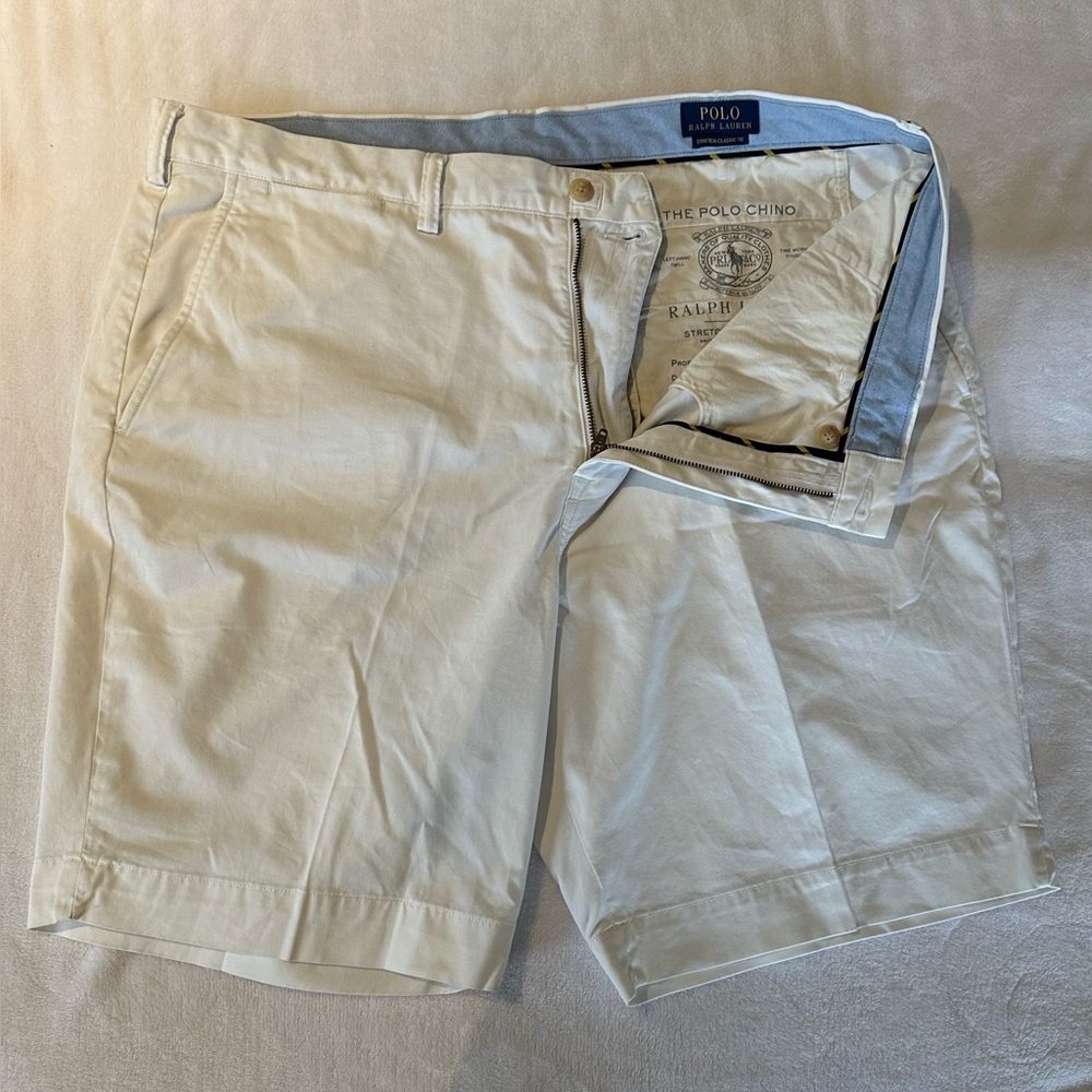 Polo - men’s 40 waist - white - 9 inch inseam